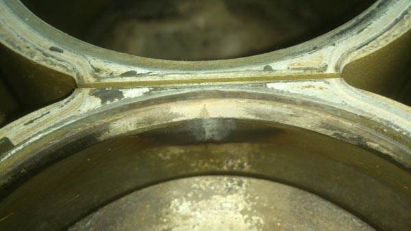 Cylinder showing signs of cracking